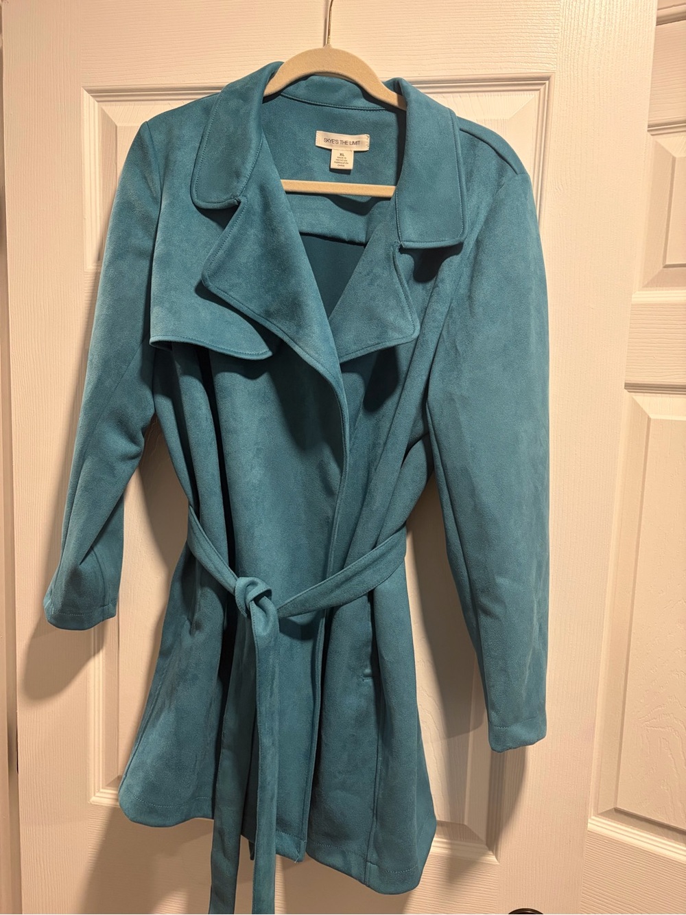 Skye's the Limit Teal Belted Trench Coat